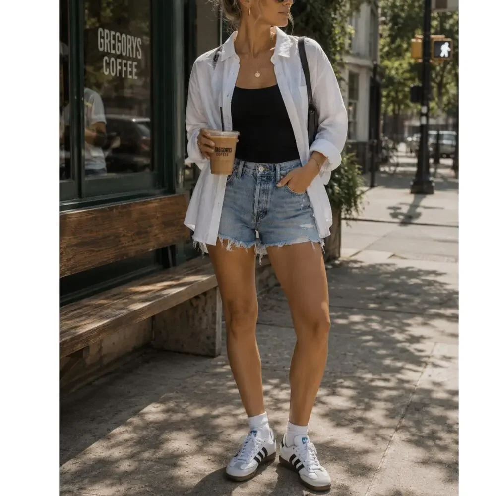 AGOLDE Parker Vintage Cut Off Shorts Swapmeet Distressed Denim size 25